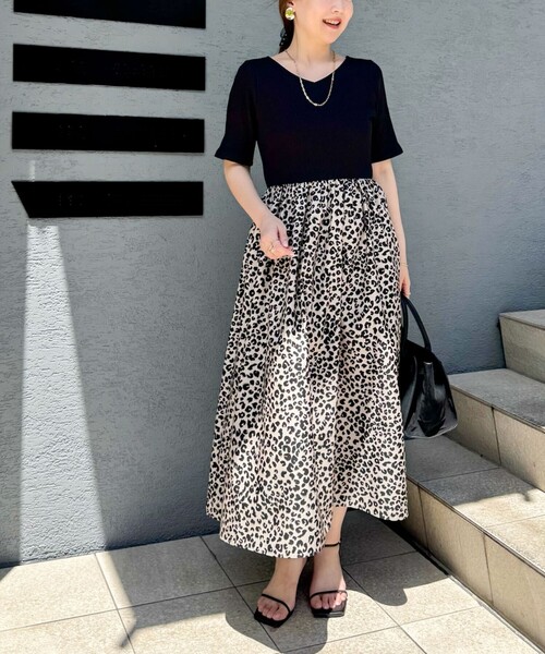 NOLLEY’S Sophi（ノーリーズソフィ）の「ウォッシャブルカット×タフタドッキングワンピース（ワンピース・レディース・オリーブ/ブラック系その他・36/38）」の10枚目の写真