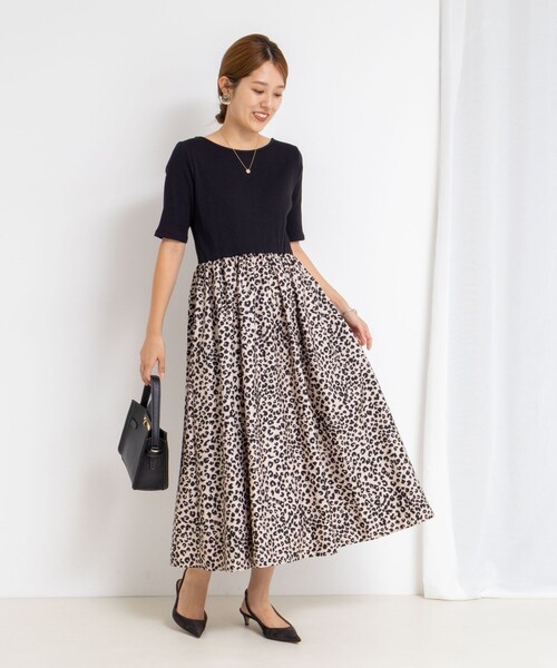 NOLLEY’S Sophi（ノーリーズソフィ）の「ウォッシャブルカット×タフタドッキングワンピース（ワンピース・レディース・オリーブ/ブラック系その他・36/38）」の13枚目の写真