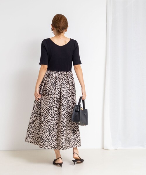 NOLLEY’S Sophi（ノーリーズソフィ）の「ウォッシャブルカット×タフタドッキングワンピース（ワンピース・レディース・オリーブ/ブラック系その他・36/38）」の14枚目の写真