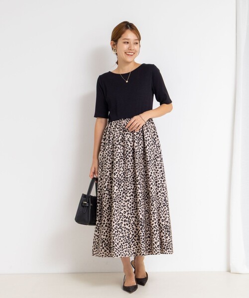 NOLLEY’S Sophi（ノーリーズソフィ）の「ウォッシャブルカット×タフタドッキングワンピース（ワンピース・レディース・オリーブ/ブラック系その他・36/38）」の15枚目の写真