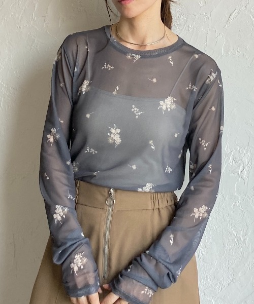 美品　大きいサイズ　LEONARD フラワープリント長袖トップス LEONARD フラワープリント 五分袖チュニック - メルカリ