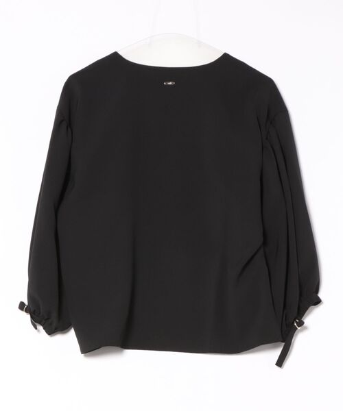 m.f.editorial（エムエフエディトリアル）の「【ストレッチ UVカット イージーケア】m.f.エディトリアル レディース ドライタッチ カルゼ シャツ アウター (セットアップ可能)（ノーカラージャケット・レディース・ベージュ/ブラック・MEDIUM/LARGE）」の3枚目の写真