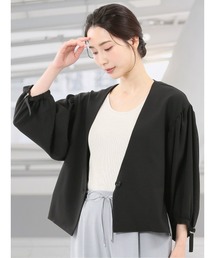 m.f.editorial（エムエフエディトリアル）の「【ストレッチ UVカット イージーケア】m.f.エディトリアル レディース ドライタッチ カルゼ シャツ アウター (セットアップ可能)（ノーカラージャケット）」