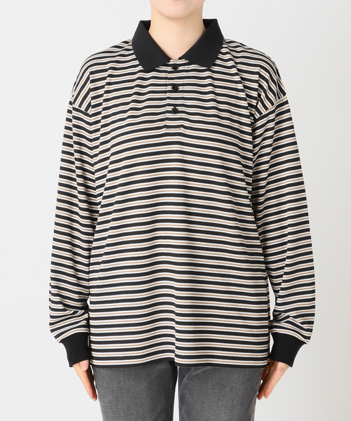 JOURNAL STANDARD relume（ジャーナルスタンダード　レリューム）の「ワッフルボーダー襟付きプルオーバー（Tシャツ/カットソー・レディース・アイボリー/ブラック・FREE）」の16枚目の写真