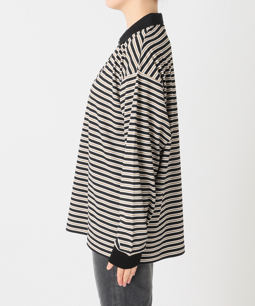 JOURNAL STANDARD relume（ジャーナルスタンダード　レリューム）の「ワッフルボーダー襟付きプルオーバー（Tシャツ/カットソー・レディース・アイボリー/ブラック・FREE）」の17枚目の写真