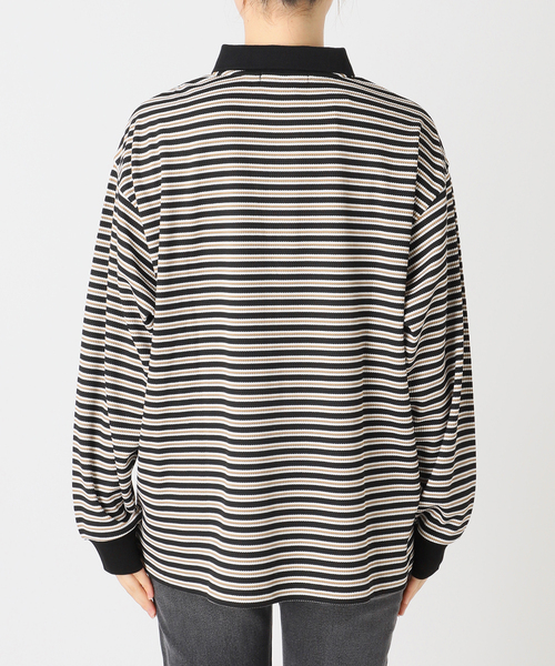 JOURNAL STANDARD relume（ジャーナルスタンダード　レリューム）の「ワッフルボーダー襟付きプルオーバー（Tシャツ/カットソー・レディース・アイボリー/ブラック・FREE）」の18枚目の写真