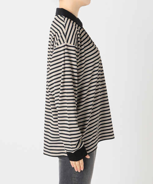 JOURNAL STANDARD relume（ジャーナルスタンダード　レリューム）の「ワッフルボーダー襟付きプルオーバー（Tシャツ/カットソー・レディース・アイボリー/ブラック・FREE）」の19枚目の写真