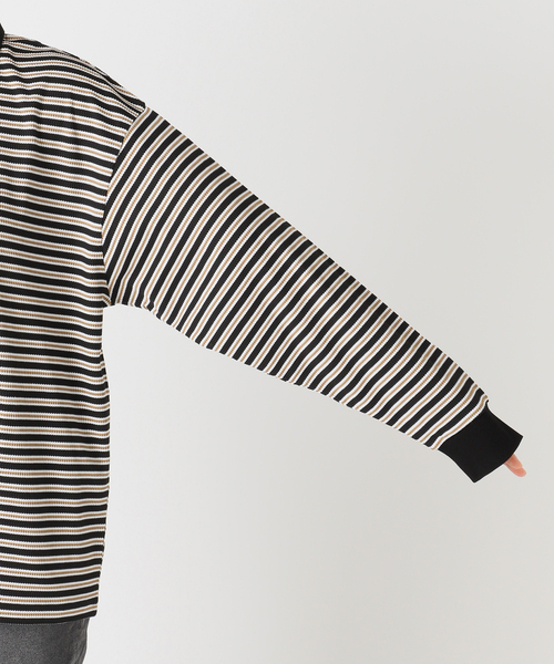 JOURNAL STANDARD relume（ジャーナルスタンダード　レリューム）の「ワッフルボーダー襟付きプルオーバー（Tシャツ/カットソー・レディース・アイボリー/ブラック・FREE）」の20枚目の写真
