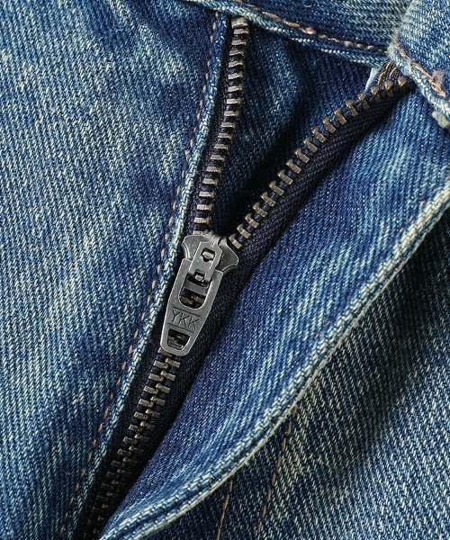 HANDO（ハンド）の「[高身長サイズMT/低身長サイズS有り]ヴィンテージウォッシュ ハイウエストワイドストレートデニムパンツ きれいめカジュアル 韓国風（デニムパンツ・レディース・ブルー・XL/S/M/L）」の14枚目の写真