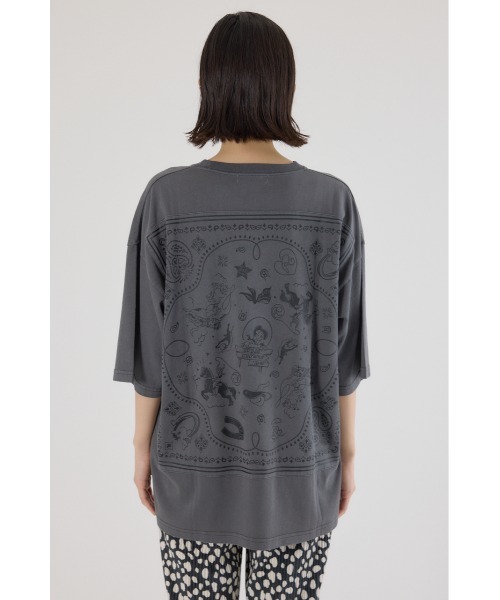 RODEO CROWNS WIDE BOWL(ロデオクラウンズワイドボウル)の「バンダナピグメントTシャツ(Tシャツ/カットソー・レディース・チャコールグレー/ライトブルー/オフホワイト・FREE)」の22枚目の写真