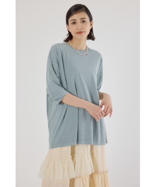 RODEO CROWNS WIDE BOWL(ロデオクラウンズワイドボウル)の「バンダナピグメントTシャツ(Tシャツ/カットソー・レディース・チャコールグレー/ライトブルー/オフホワイト・FREE)」の4枚目の写真