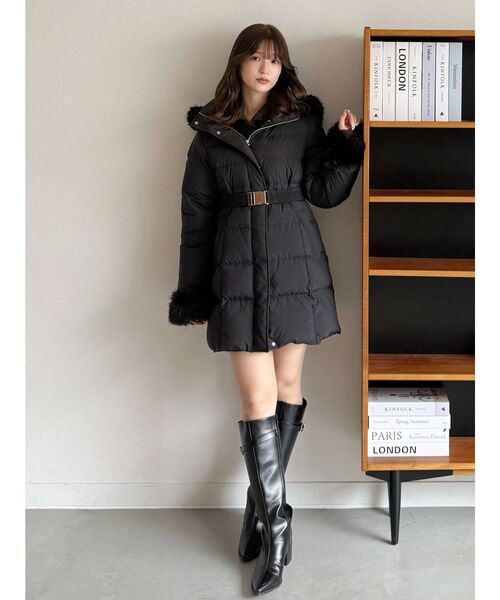 セール】フェイクファー付きアライドロングダウン（ダウンジャケット