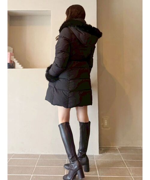 フェイクファー付きアライドロングダウン（ダウンジャケット