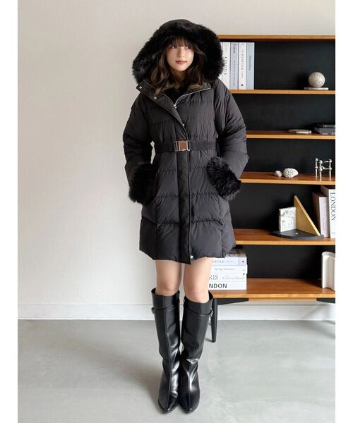 セール】フェイクファー付きアライドロングダウン（ダウンジャケット
