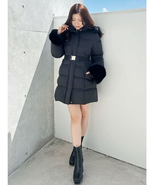 セール】フェイクファー付きアライドロングダウン（ダウンジャケット