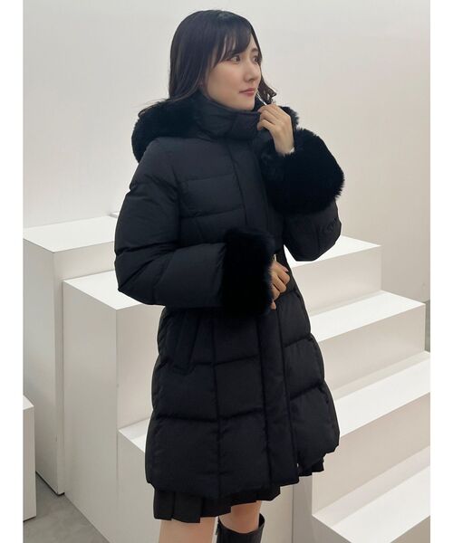 セール】フェイクファー付きアライドロングダウン（ダウンジャケット