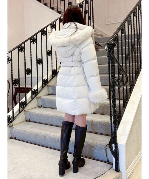 セール】フェイクファー付きアライドロングダウン（ダウンジャケット
