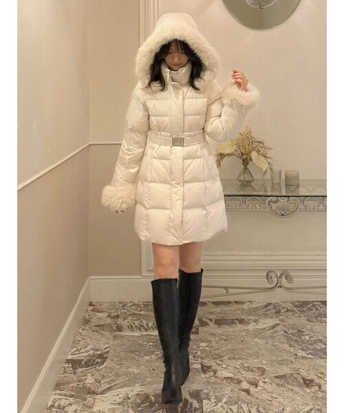 セール】フェイクファー付きアライドロングダウン（ダウンジャケット