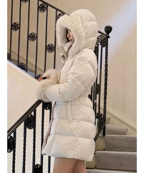 フェイクファー付きアライドロングダウン（ダウンジャケット/コート