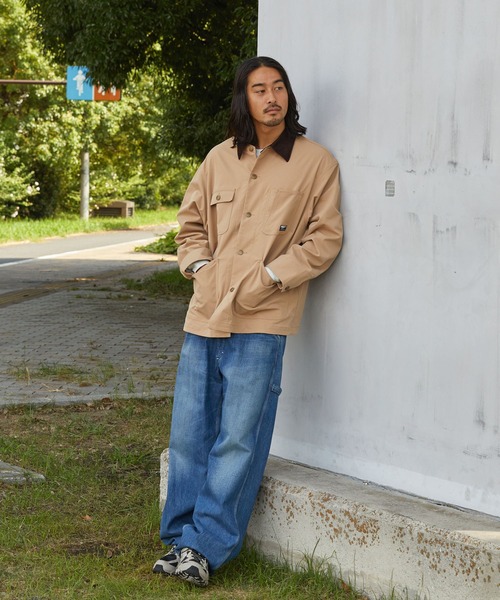 THE CRAFT CREW PRODUCTS（ザクラフトクループロダクツ）の「【セットアップ対応】ファンクショナルチノツイル 襟コーデュロイ オーバーサイズカバーオール / UVカット・イージーケア【THE CRAFT CREW PRODUCTS】（カバーオール・メンズ・オリーブ/ブラック/チャコール/ベージュ・L/M/S）」の11枚目の写真