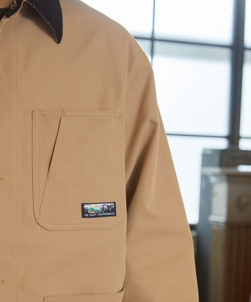 THE CRAFT CREW PRODUCTS（ザクラフトクループロダクツ）の「【セットアップ対応】ファンクショナルチノツイル 襟コーデュロイ オーバーサイズカバーオール / UVカット・イージーケア【THE CRAFT CREW PRODUCTS】（カバーオール・メンズ・オリーブ/ブラック/チャコール/ベージュ・L/M/S）」の16枚目の写真
