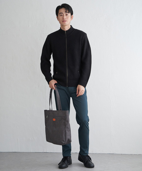 ikka(イッカ)の「スタンドジップニットブルゾン(ニット/セーター・メンズ・ブラック/カーキ/グレー/ネイビー・M/L/XL/S)」の6枚目の写真