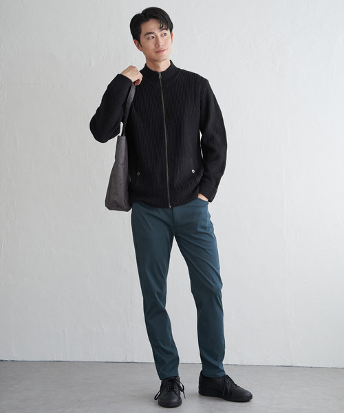 セール】スタンドジップニットブルゾン（ニット/セーター）｜ikka