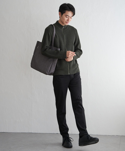 ikka(イッカ)の「スタンドジップニットブルゾン(ニット/セーター・メンズ・ブラック/カーキ/グレー/ネイビー・M/L/XL/S)」の13枚目の写真