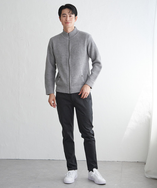 セール】スタンドジップニットブルゾン（ニット/セーター）｜ikka