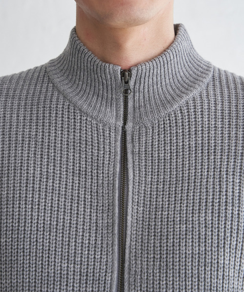 ikka(イッカ)の「スタンドジップニットブルゾン(ニット/セーター・メンズ・ブラック/カーキ/グレー/ネイビー・M/L/XL/S)」の20枚目の写真
