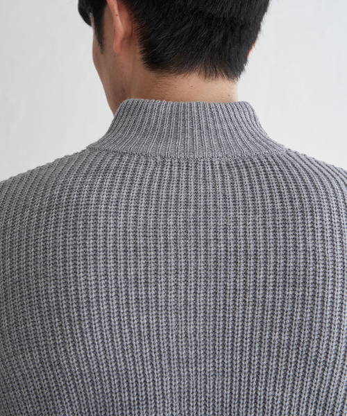 ikka(イッカ)の「スタンドジップニットブルゾン(ニット/セーター・メンズ・ブラック/カーキ/グレー/ネイビー・M/L/XL/S)」の21枚目の写真