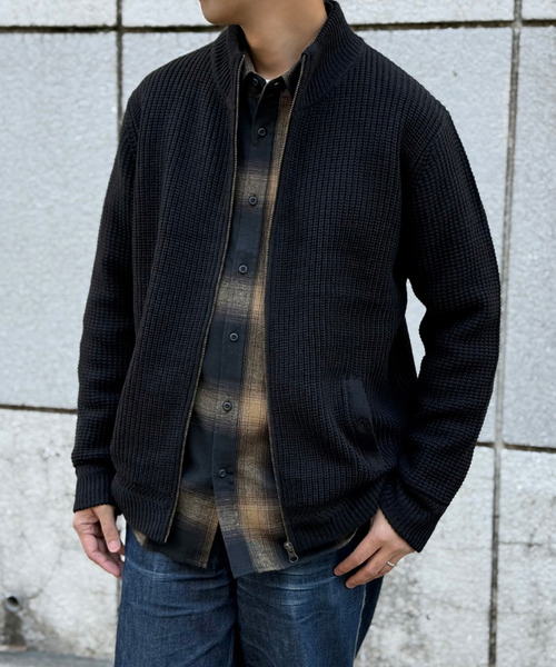 セール】スタンドジップニットブルゾン（ニット/セーター）｜ikka