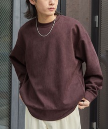 ブラッシュド シームポケット オーバーサイズプルオーバー