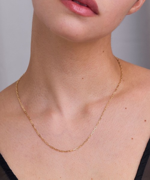 JUPITER ゴールド チェーンネックレス セール】【K18】荒角小豆チェーンネックレス<全長約44+3cm