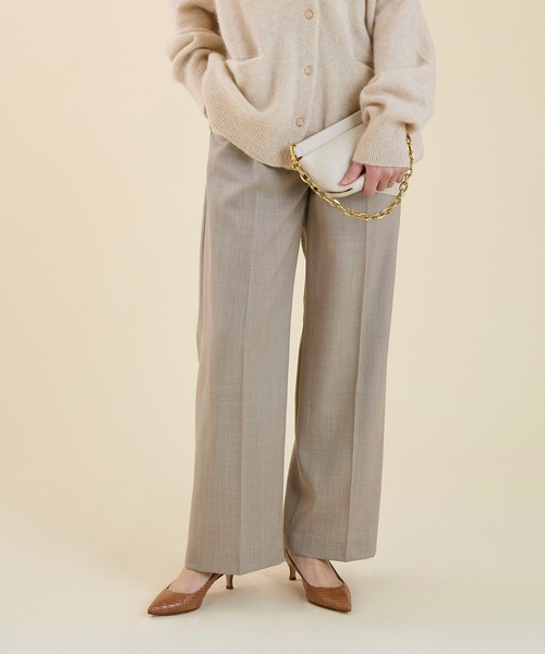 marmors（マルモア）の「【marmors】straight wide pants〈セットアップ対応〉（その他パンツ・レディース・グレー/ベージュ/ライトグレー・36）」の3枚目の写真