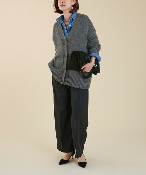 marmors（マルモア）の「【marmors】straight wide pants〈セットアップ対応〉（その他パンツ・レディース・グレー/ベージュ/ライトグレー・36）」の5枚目の写真