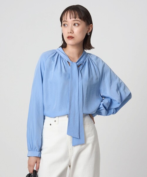 セール】2WAY ボウタイ ブラウス（シャツ/ブラウス）｜green label