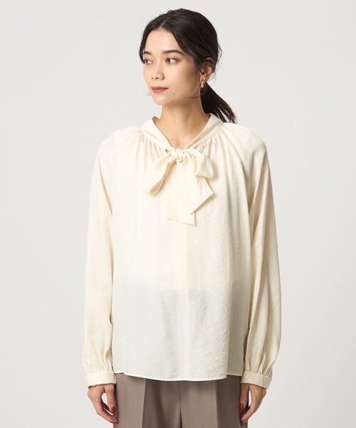 セール】2WAY ボウタイ ブラウス（シャツ/ブラウス）｜green label