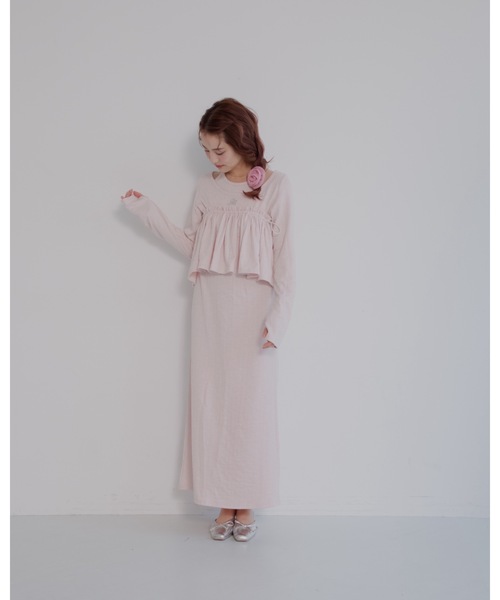 JUMELLE(ジュメロ)の「ホルターリブワンピース(ワンピース・レディース・ピンク/チャコールグレー・FREE)」の20枚目の写真