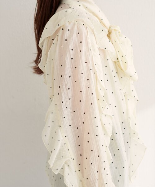 natural couture（ナチュラルクチュール）の「〈mizukoto〉ボウタイフリルブラウス（シャツ/ブラウス・レディース・ネイビー/ミント/その他1・FREE）」の15枚目の写真