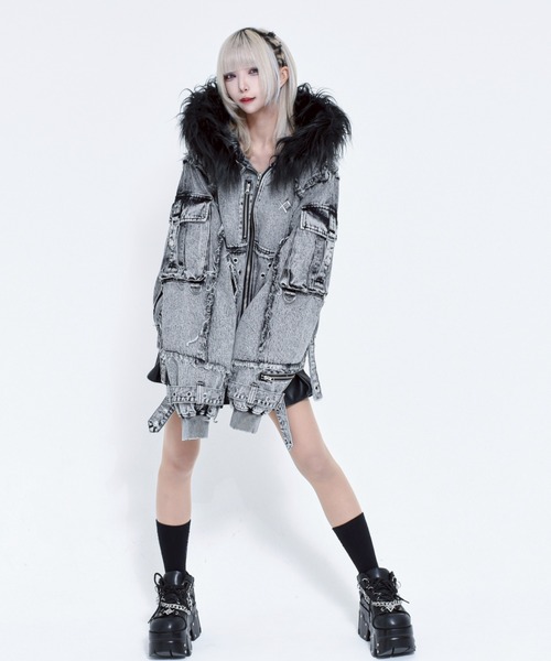 REFLEM/レフレム』デニムフリンジN2Bジャケット（ブルゾン）｜REFLEM