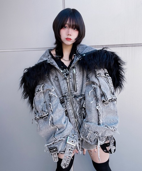 REFLEM/レフレム』デニムフリンジN2Bジャケット（ブルゾン）｜REFLEM