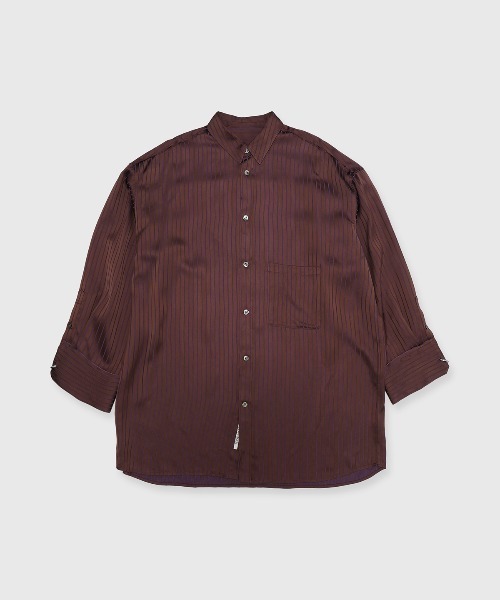 JOSEMOON SATIN STRIPE SHIRT/ジョゼムーンサテンストライプシャツ