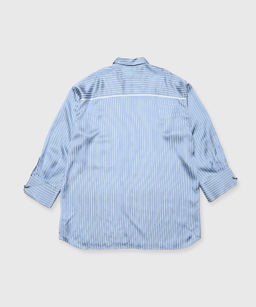 JOSEMOON SATIN STRIPE SHIRT/ジョゼムーンサテンストライプシャツ