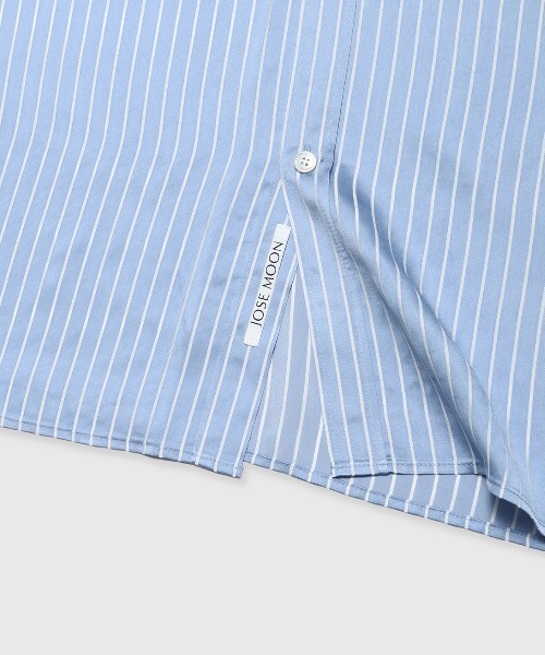 JOSEMOON SATIN STRIPE SHIRT/ジョゼムーンサテンストライプシャツ