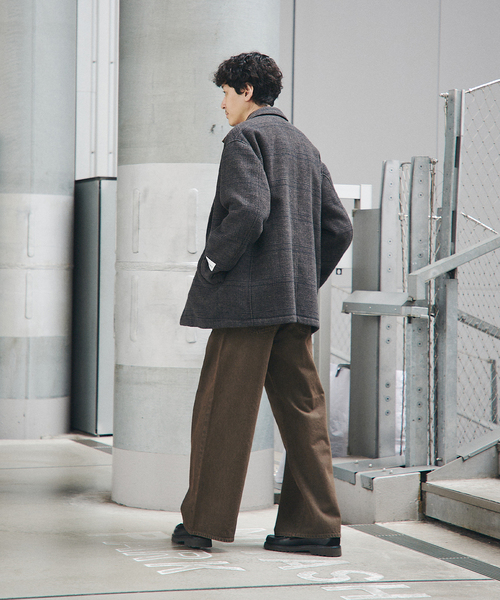 JOURNAL STANDARD（ジャーナルスタンダード）の「S140 ウール モッサ オーバー ジャケット（その他アウター・メンズ・グレー/ブラック系その他/ネイビー・MEDIUM/SMALL/LARGE）」の4枚目の写真