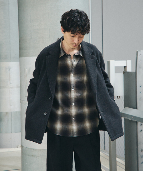 ベージュ ウール オーバーサイズジャケット select MOCA（セレクトモカ）の「2022 AW オーバーサイズメルトン