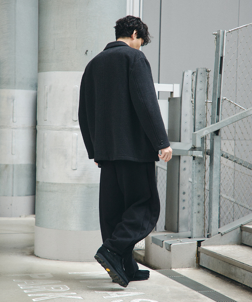 JOURNAL STANDARD（ジャーナルスタンダード）の「S140 ウール モッサ オーバー ジャケット（その他アウター・メンズ・グレー/ブラック系その他/ネイビー・MEDIUM/SMALL/LARGE）」の14枚目の写真