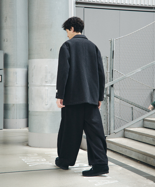 JOURNAL STANDARD（ジャーナルスタンダード）の「S140 ウール モッサ オーバー ジャケット（その他アウター・メンズ・グレー/ブラック系その他/ネイビー・MEDIUM/SMALL/LARGE）」の15枚目の写真