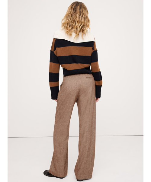 Banana Republic（バナナリパブリック）の「ワイドレッグ フランネル ドローストリング プルオンパンツ（その他パンツ・レディース・チェック/ブラウン/マルチ・M/S/L/XS）」の18枚目の写真